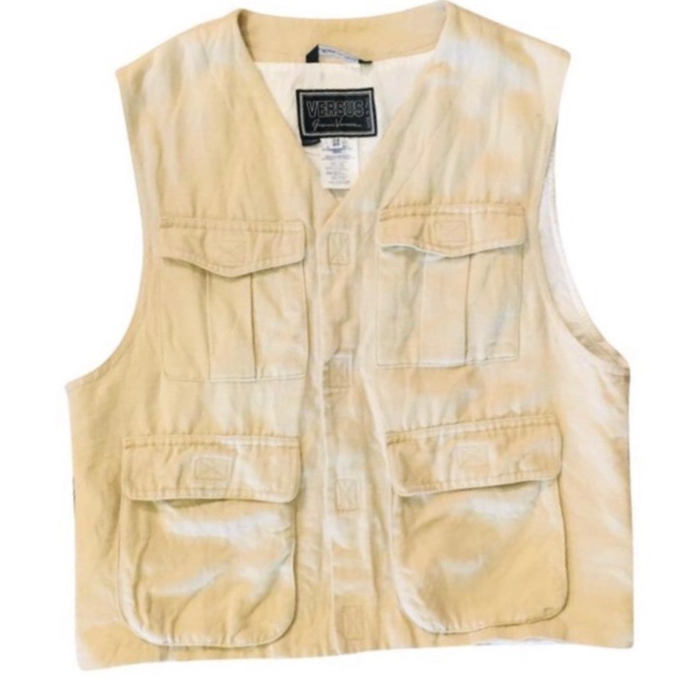 RARE Vintage Versace Utility Safari Vest - Picture 1 of 7
